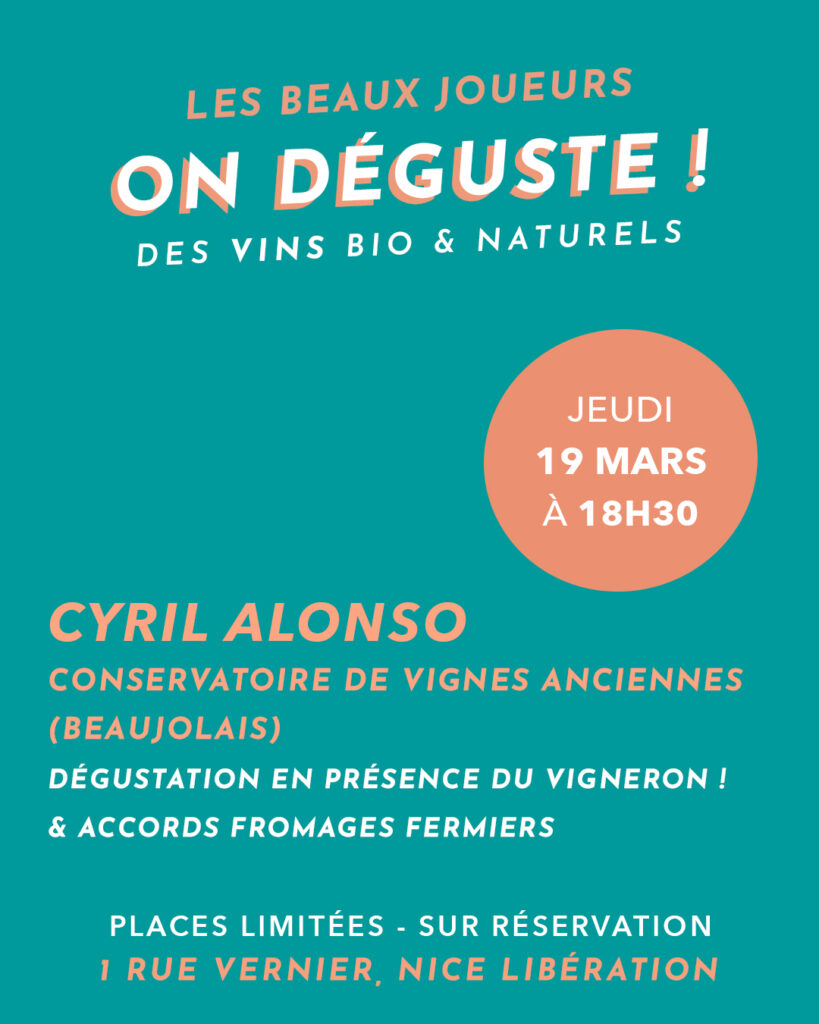 Dégustation Cyril Alonso en présence du vigneron !