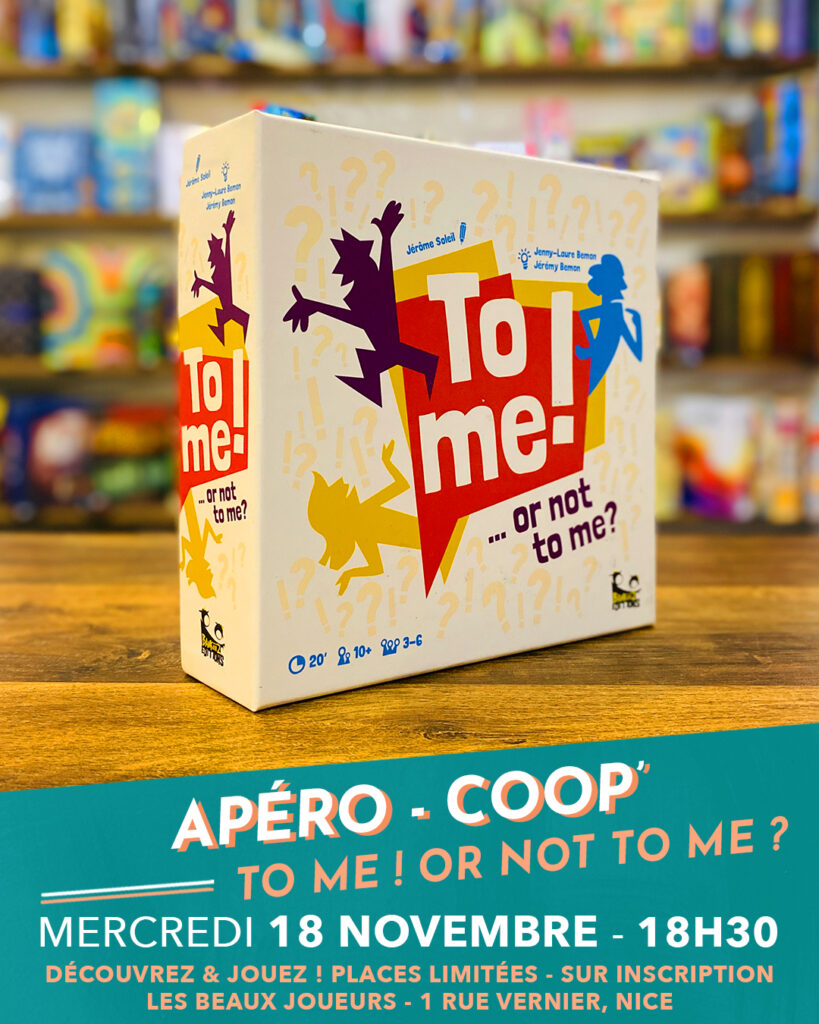 Apéro-Coop&rsquo; To Me ! Or Not to Me ?